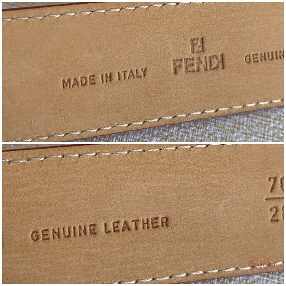 Authentic FENDI Red Patent Leather FF Baguette Buckle Belt 70/28 - 8C0130 - Picture 9 of 12